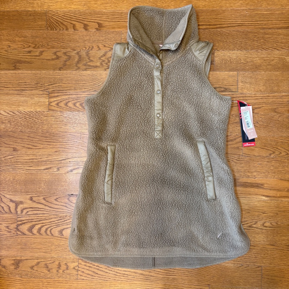 NWT Women's Indyeva Cozy Fleece Vest in Taupe